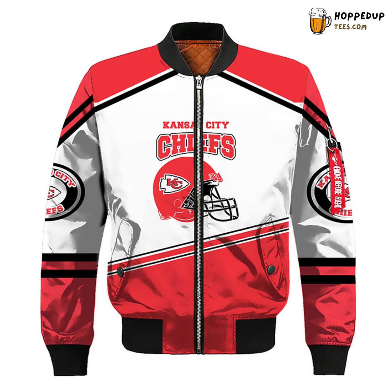 NFL Kansas City Chiefs Red Silver Premium Unisex Bomber Jacket
