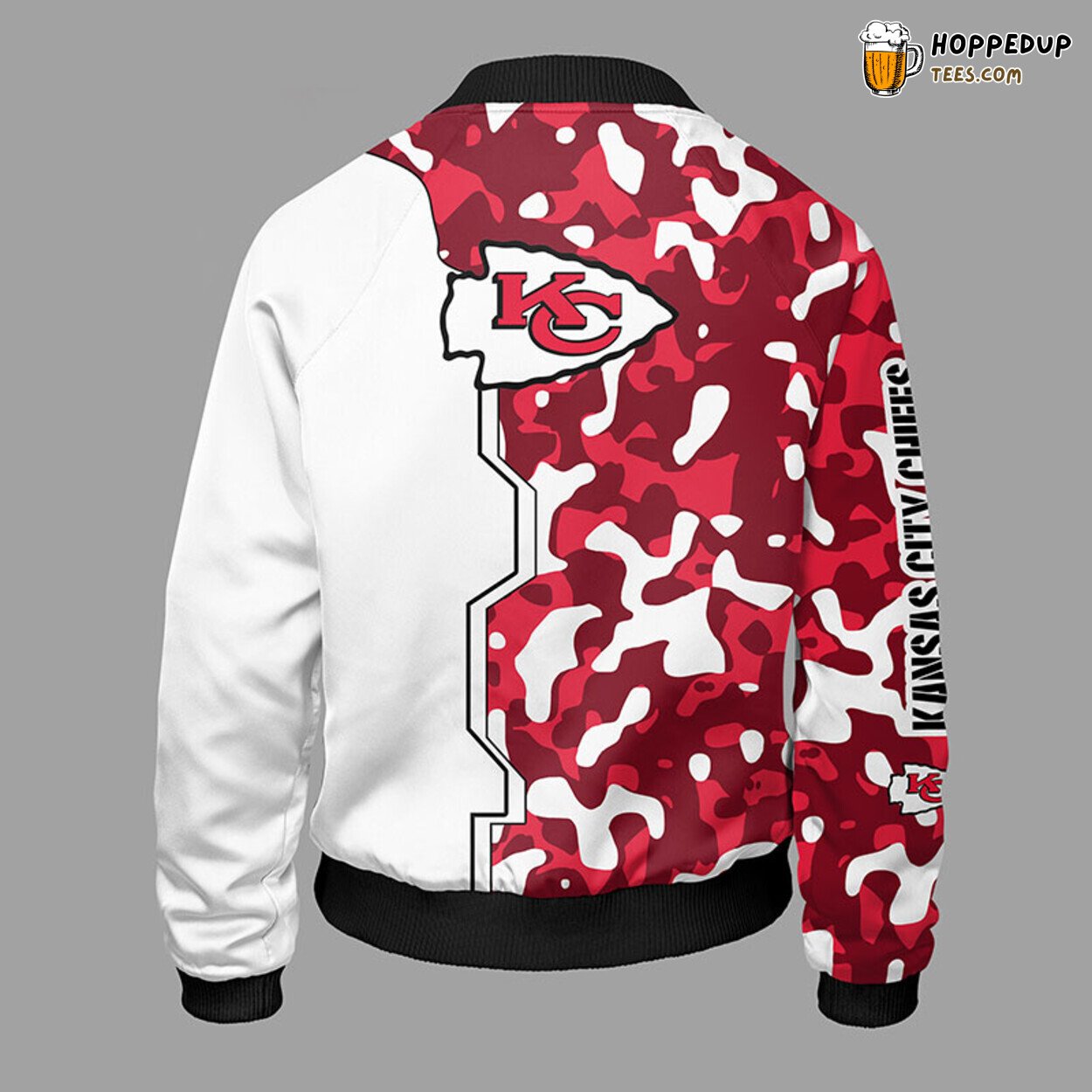 NFL Kansas City Chiefs Unique Camouflage Red Bomber Jacket Design