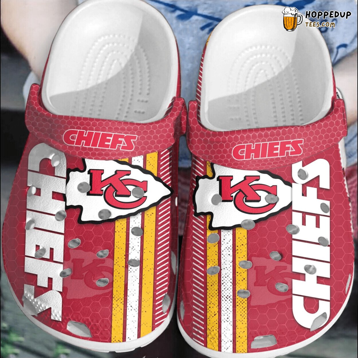 NFL KC Chiefs Football Clogs Comfy Durable Unique Style Footwear