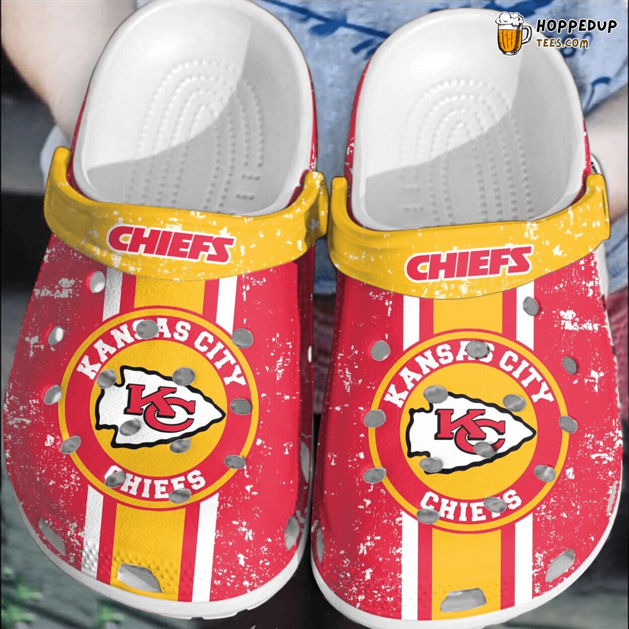 NFL KC Chiefs Football Clogs Shoes Comfortable Unique Design