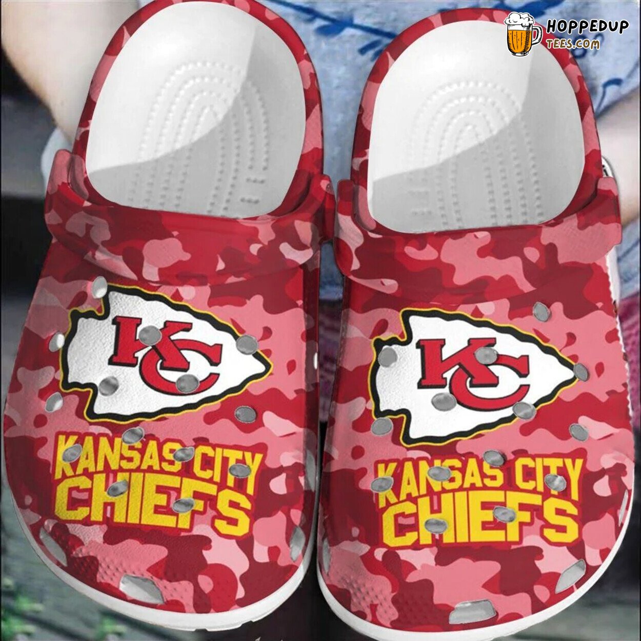 NFL KC Chiefs Football Comfortable Shoes Clogs for Daily Wear