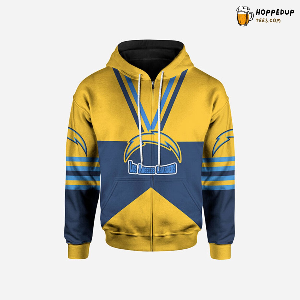 NFL LA Chargers Skull Blue Yellow Premium Unisex Bomber Jacket