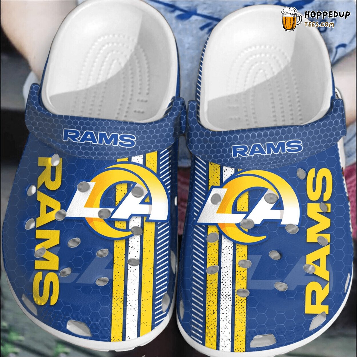 NFL LA Rams Football Clogs Durable Comfortable Unique Style Footwear