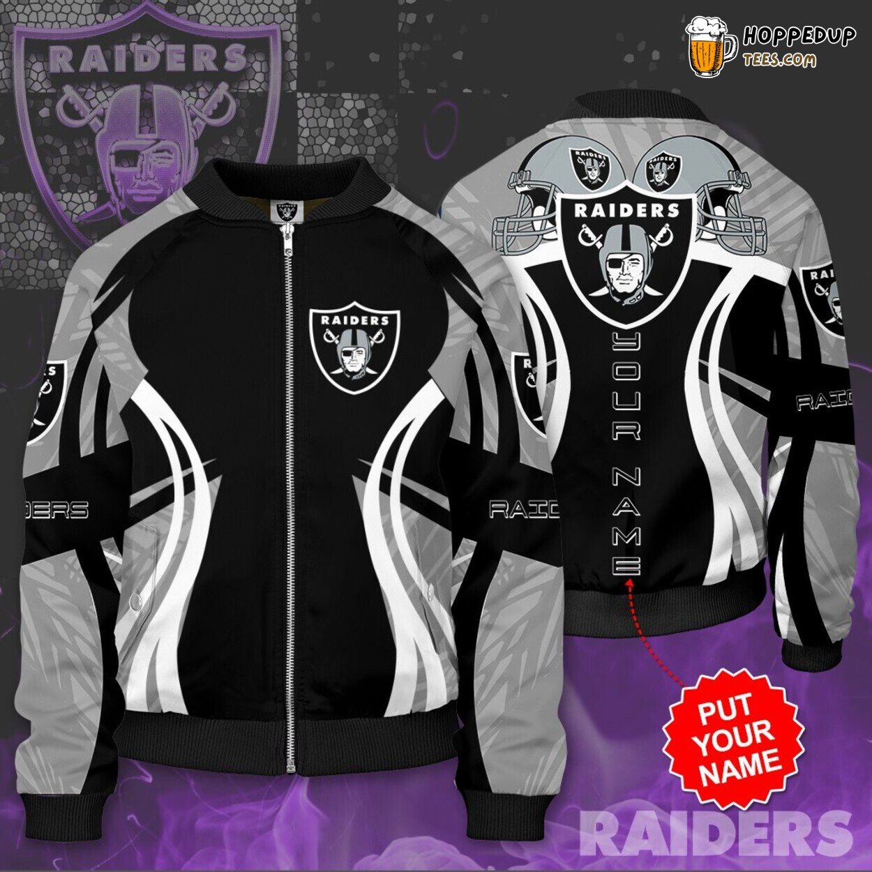NFL Las Vegas Raiders Bomber Jacket Customized LVR Design