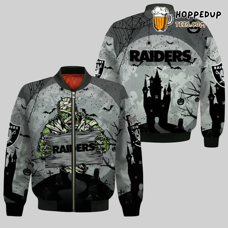 NFL Las Vegas Raiders Halloween Mummy Bomber Jacket