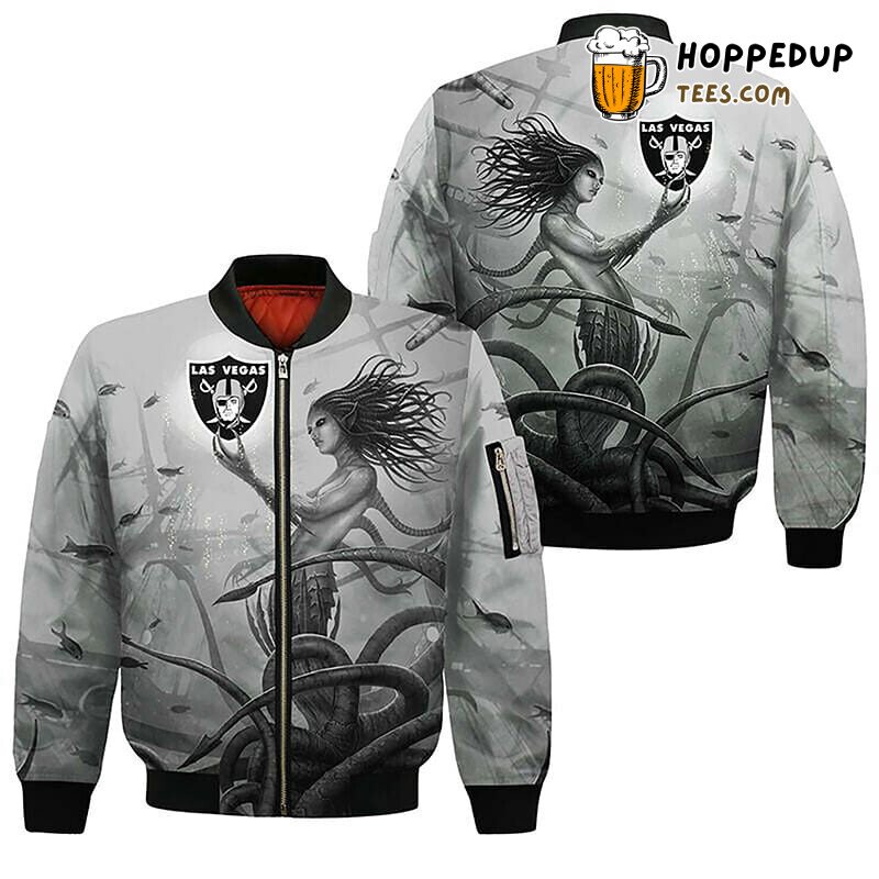NFL Las Vegas Raiders Silver Limited Bomber Jacket