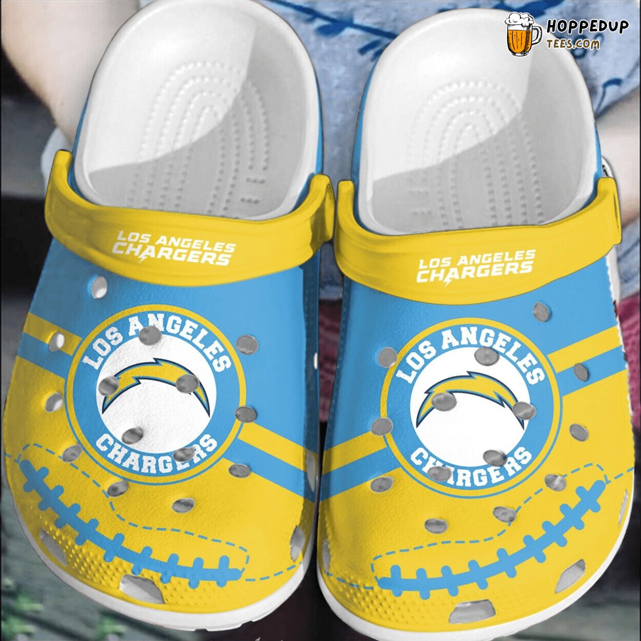 NFL Los Angeles Chargers Football Clogs Shoes Comfy Design