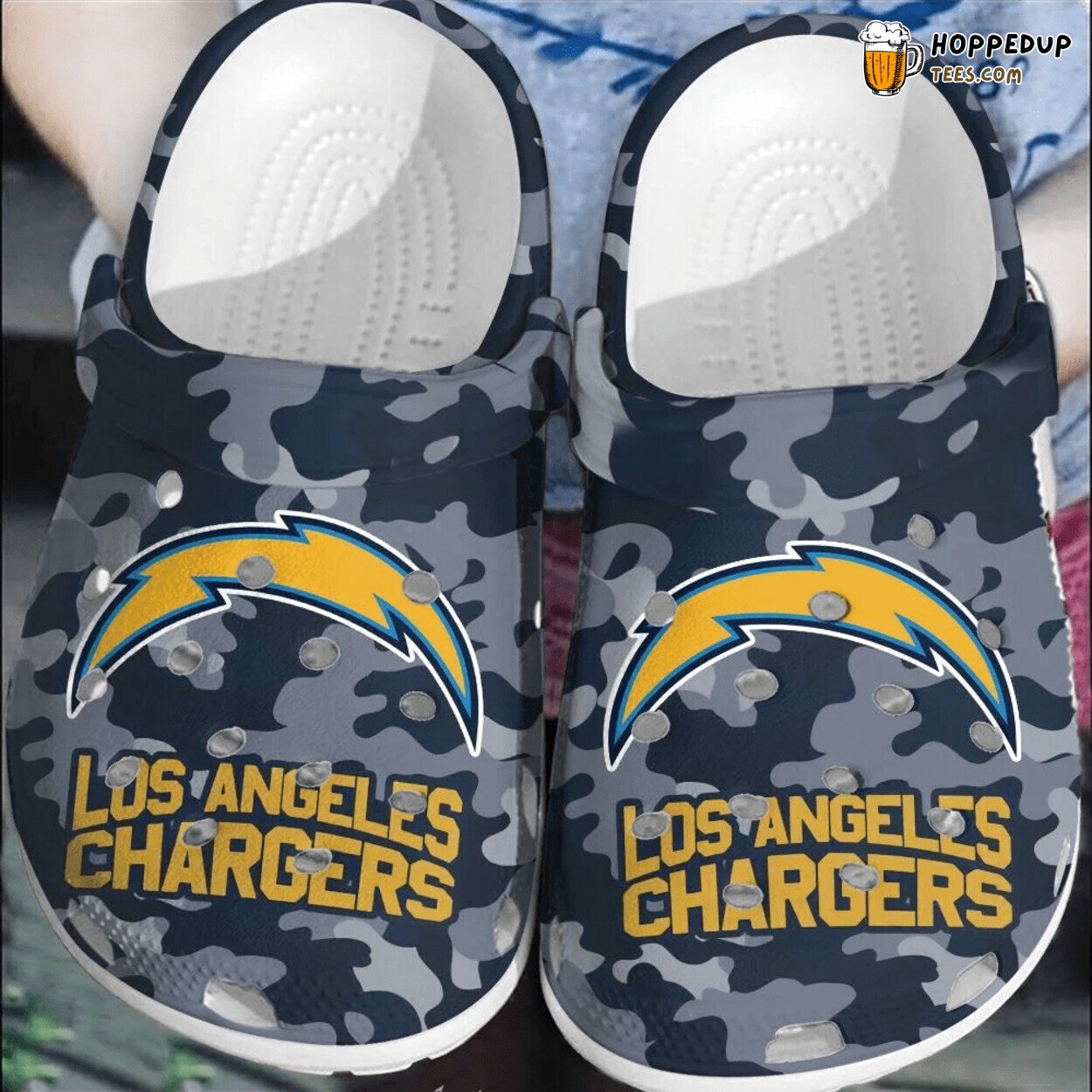 NFL Los Angeles Chargers Football Shoes Clogs Comfy Footwear