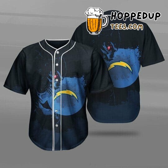 NFL Los Angeles Chargers Gold Blue Skull Baseball Jersey Unisex Shirt