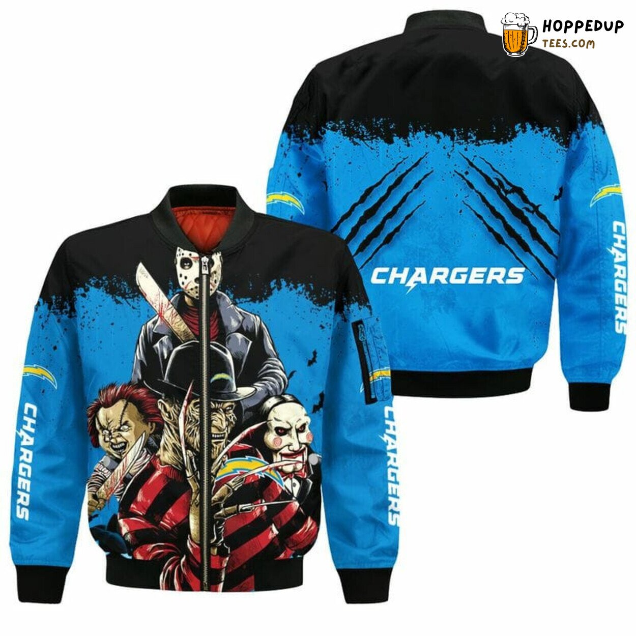 NFL Los Angeles Chargers Night Halloween Unique Bomber Jacket V2 Design