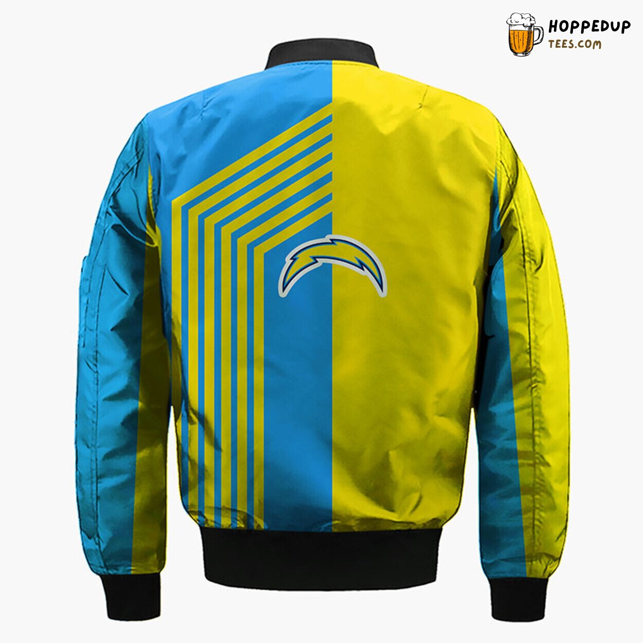 NFL Los Angeles Chargers Premium Skull Blue Yellow Bomber Jacket