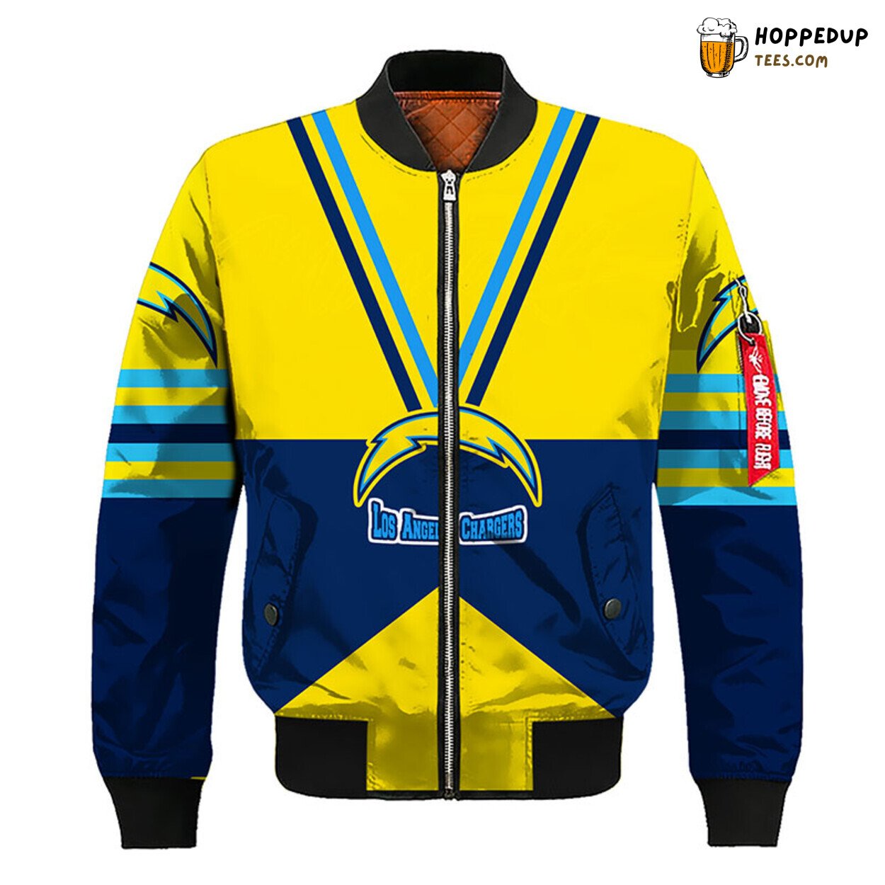 NFL Los Angeles Chargers Premium Yellow Blue Bomber Jacket Design