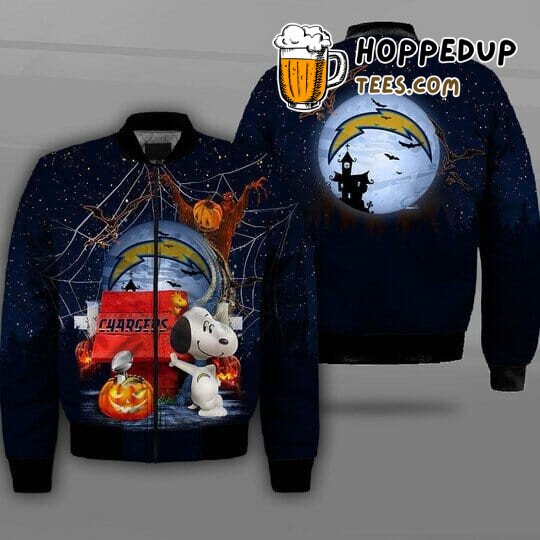 NFL Los Angeles Chargers Snoopy Halloween Bomber Jacket