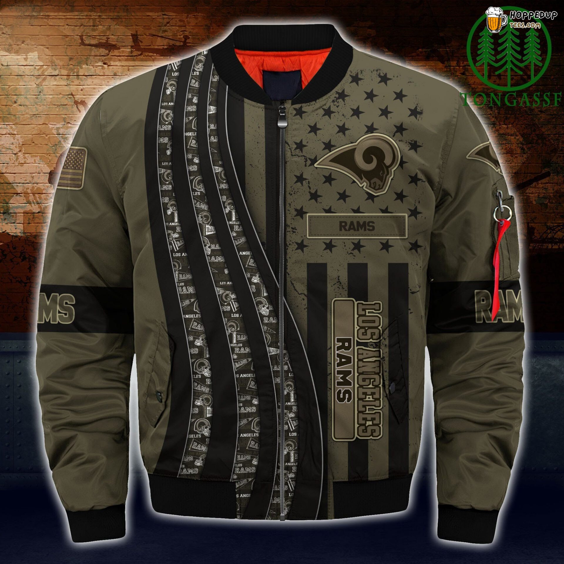 NFL Los Angeles Rams American Flag Edition Bomber Jacket