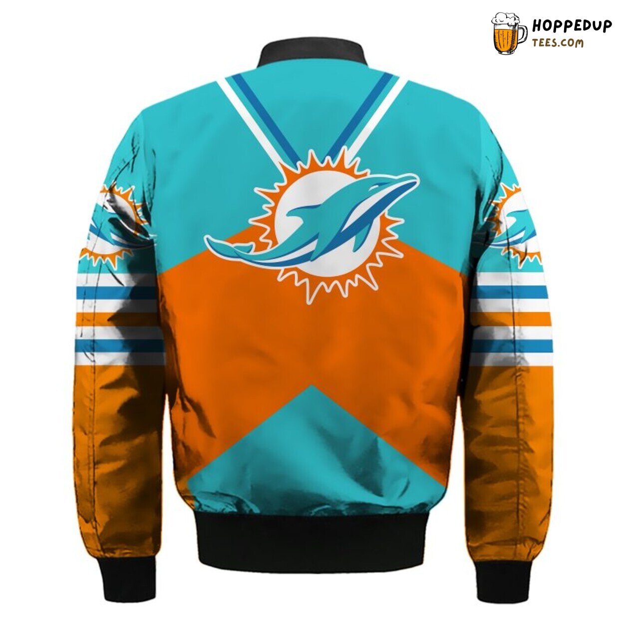 NFL Miami Dolphins Premium Blue Orange Bomber Jacket Design