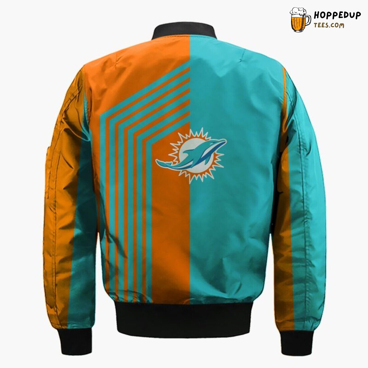 NFL Miami Dolphins Skull Blue Orange Premium Bomber Jacket Design