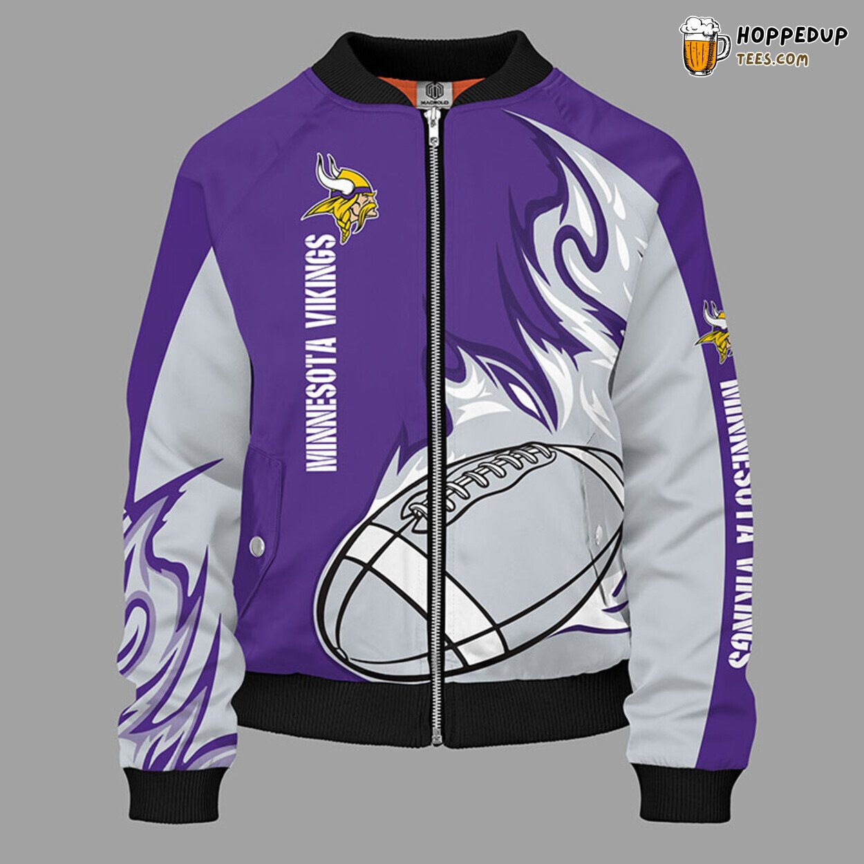 NFL Minnesota Vikings Classic Violet Premium Bomber Jacket Design