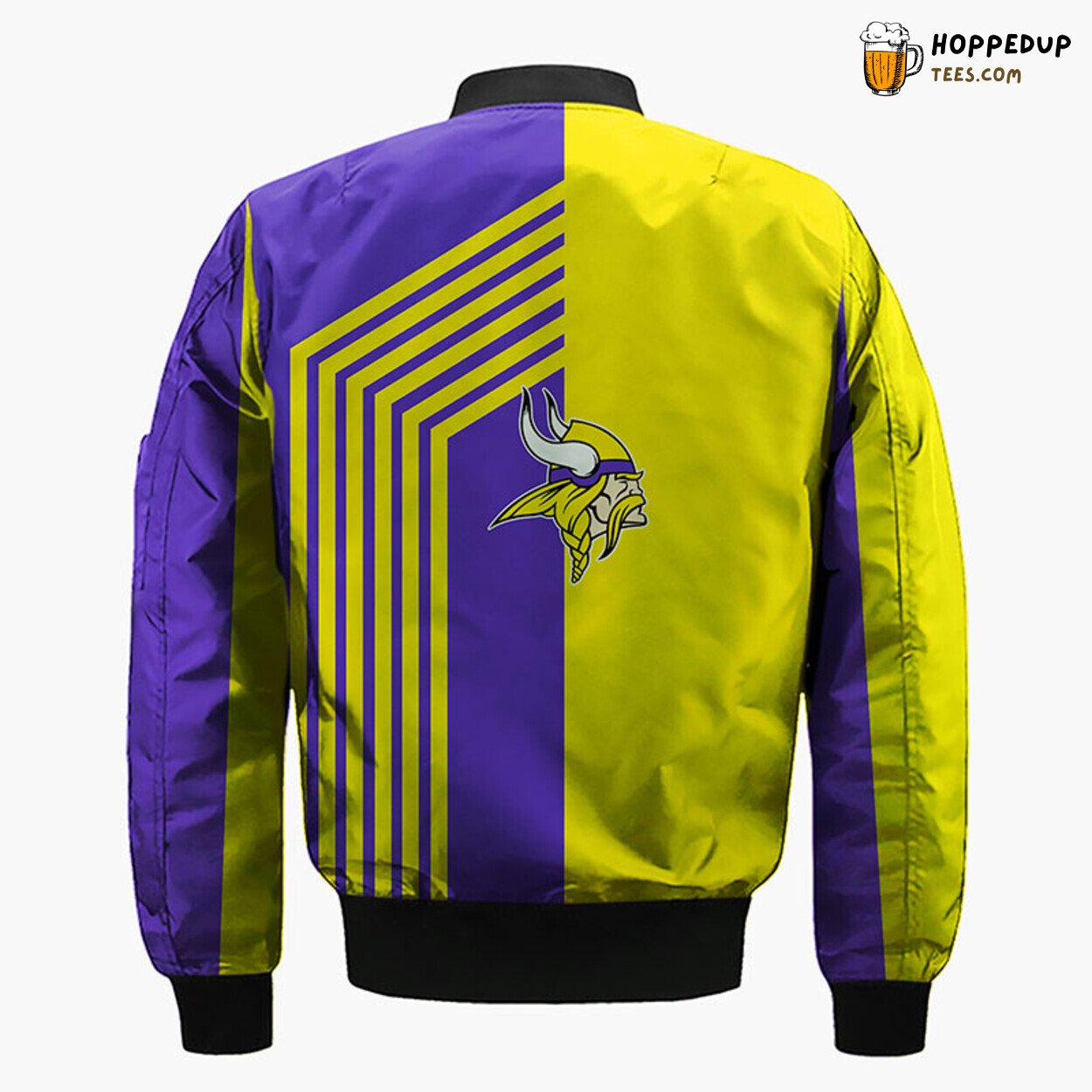 NFL Minnesota Vikings Premium Skull Yellow Bomber Jacket Design