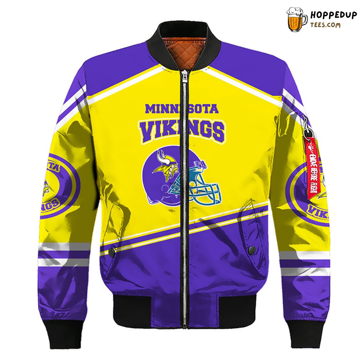 NFL Minnesota Vikings Unique Yellow Violet Bomber Jacket Design