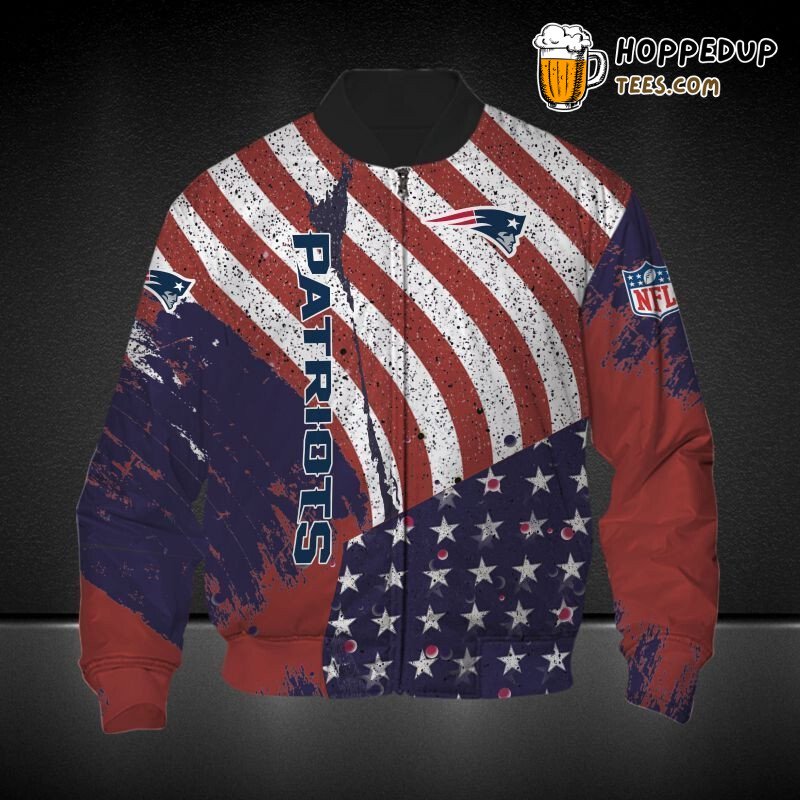 NFL New England Patriots American Flag Bomber Jacket