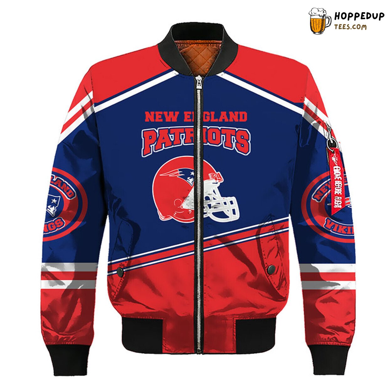 NFL New England Patriots Blue Red Premium Unisex Bomber Jacket