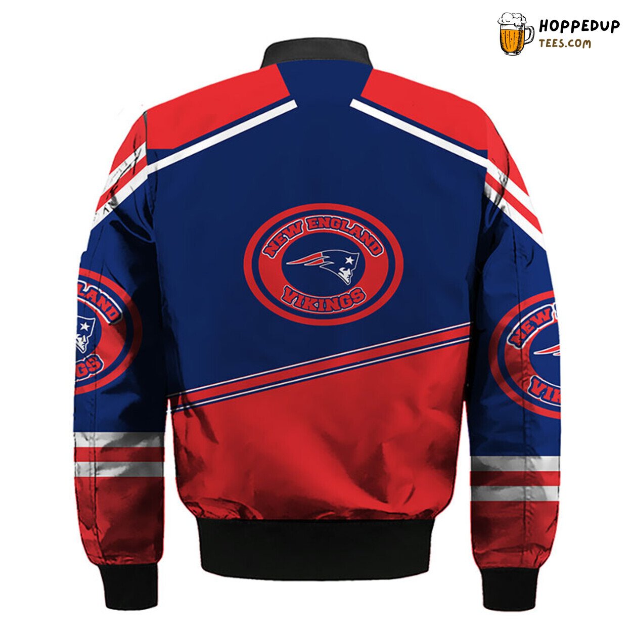 NFL New England Patriots Blue Red Premium Unisex Bomber Jacket