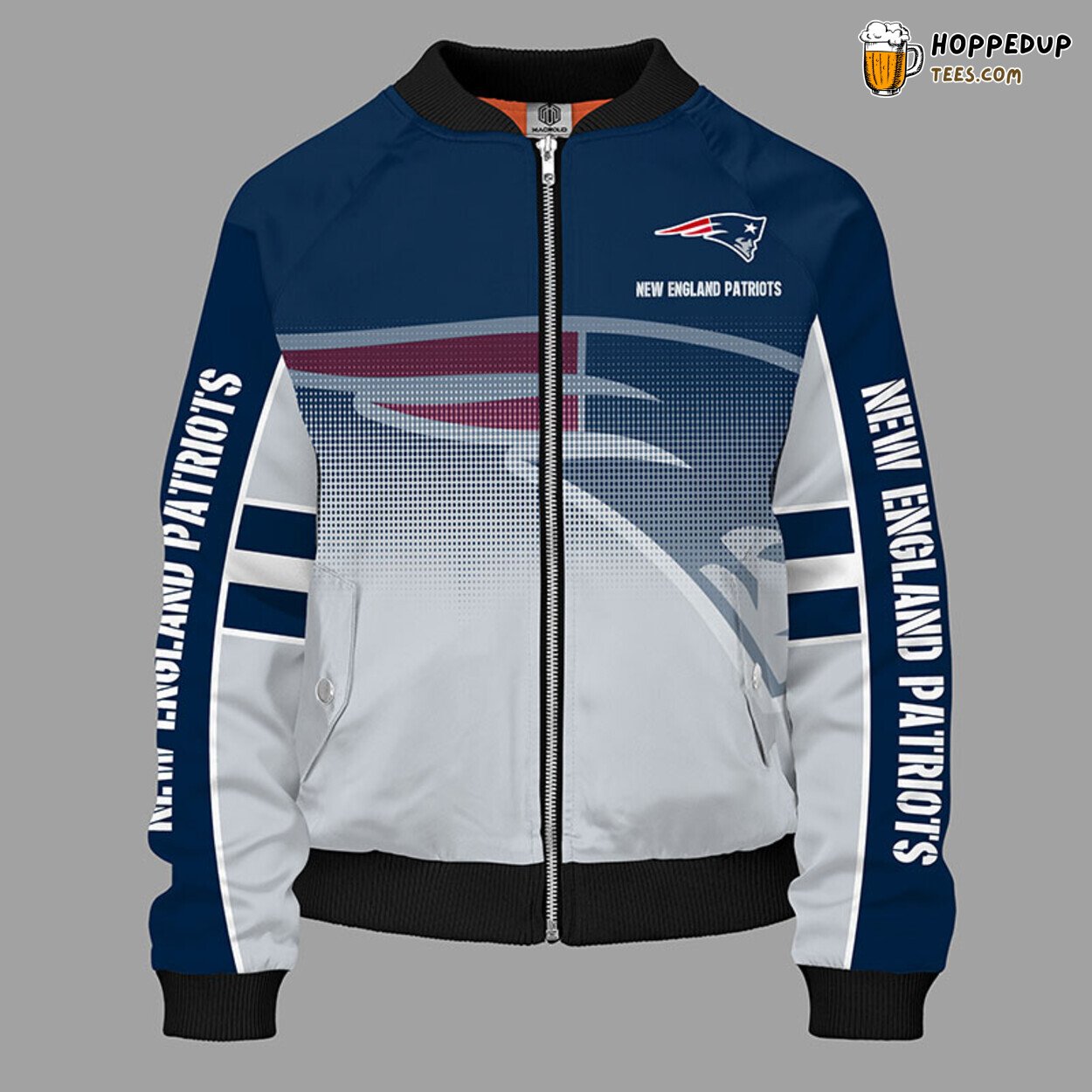 NFL New England Patriots Classic Blue Premium Bomber Jacket Design