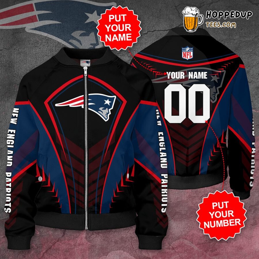 NFL New England Patriots Custom Name Number Special Bomber Jacket