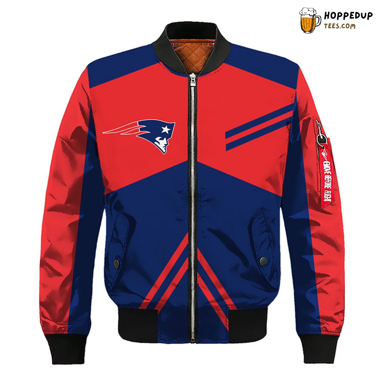 NFL New England Patriots Premium Blue Red Bomber Jacket Design