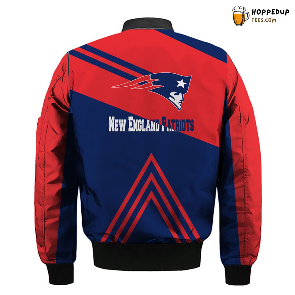 NFL New England Patriots Premium Blue Red Bomber Jacket Design