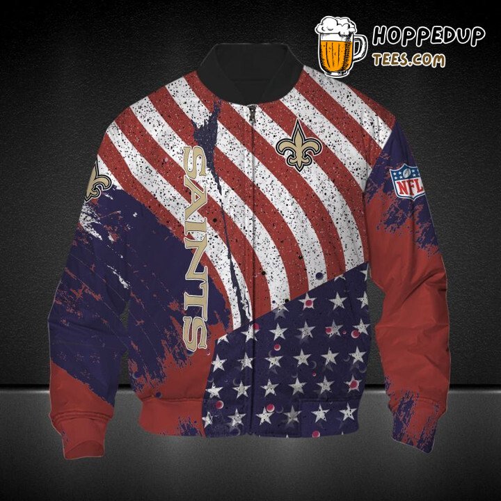 NFL New Orleans Saints American Flag Duty Bomber Jacket