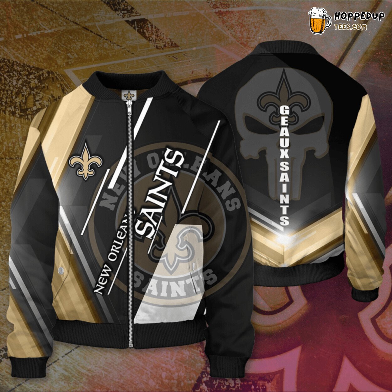 NFL New Orleans Saints Signature NOS Bomber Jacket Premium Sportswear