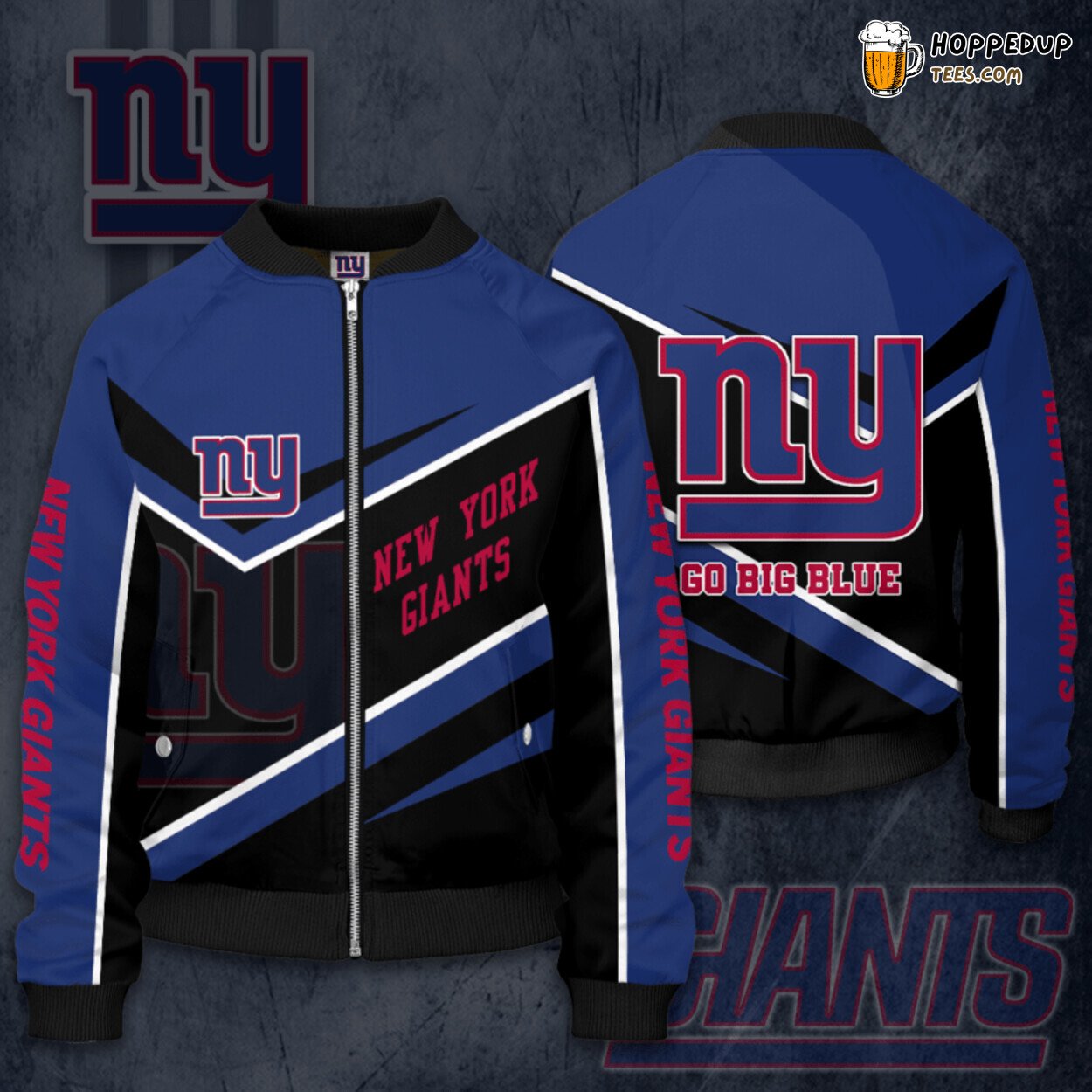 NFL New York Giants NYG Bomber Jacket Authentic Fan’s Football Wear