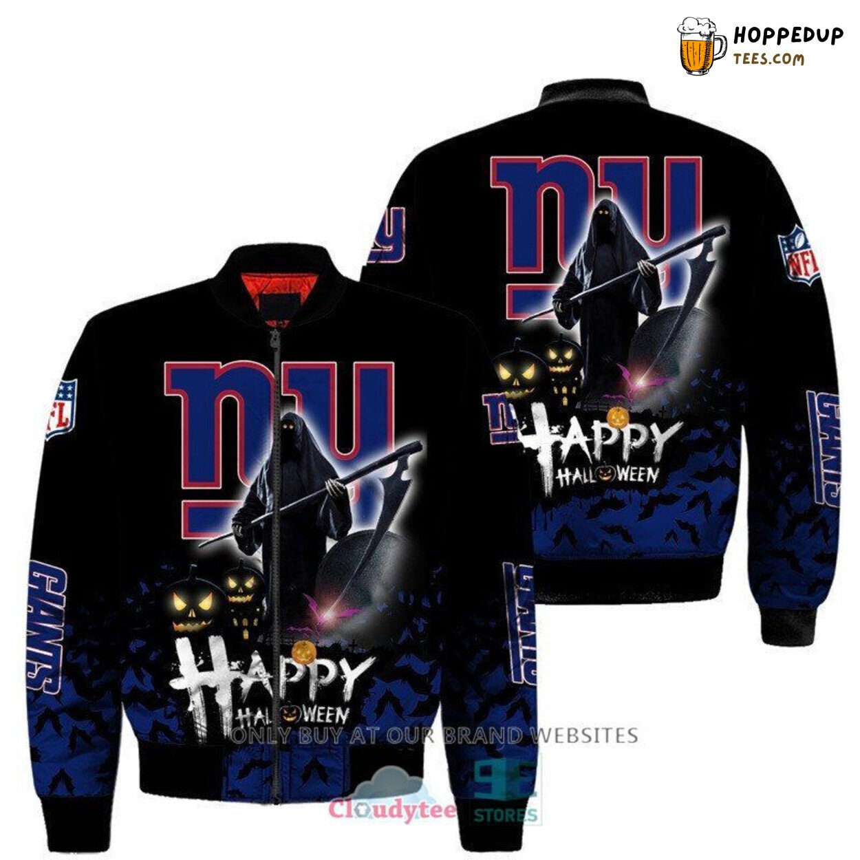 NFL New York Giants Unique Happy Halloween Bomber Jacket Design