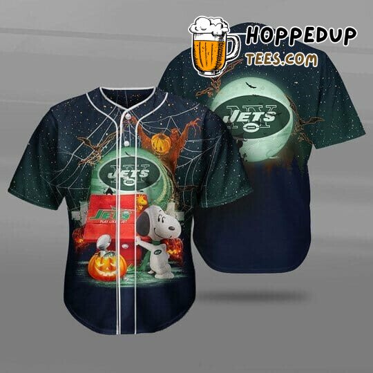 NFL New York Jets Snoopy Halloween Baseball Jersey Unisex Shirt