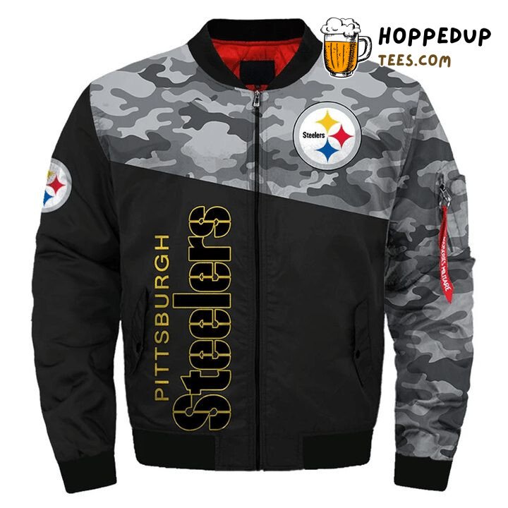 NFL Pittsburgh Steelers Camo Edition Bomber Jacket