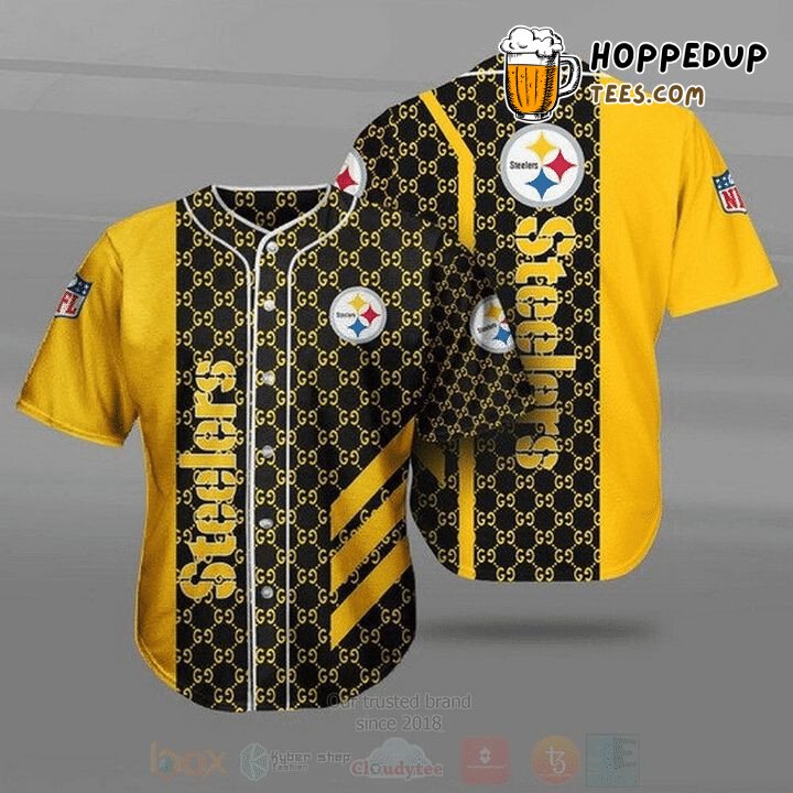 NFL Pittsburgh Steelers Golden Stripes Baseball Jersey Unisex Shirt