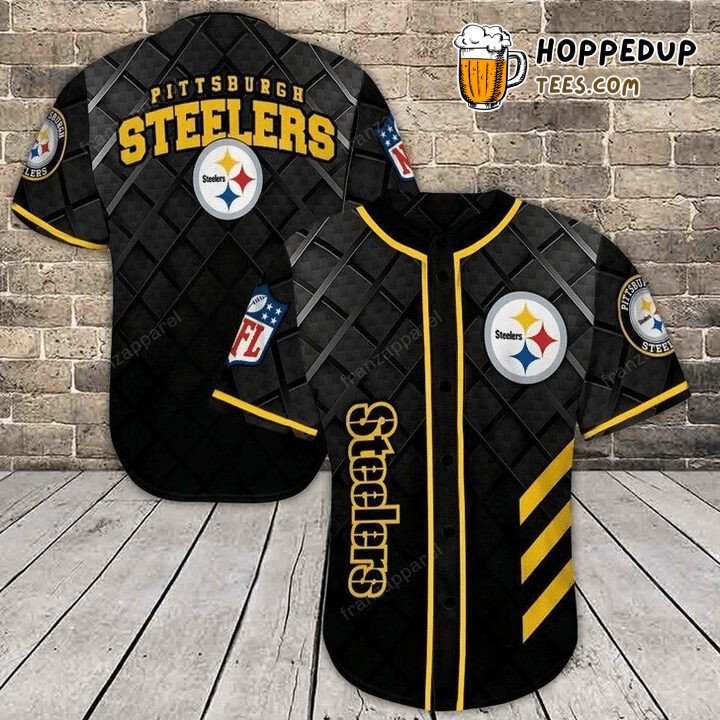 NFL Pittsburgh Steelers Iron Black Edition Baseball Jersey Unisex Shirt
