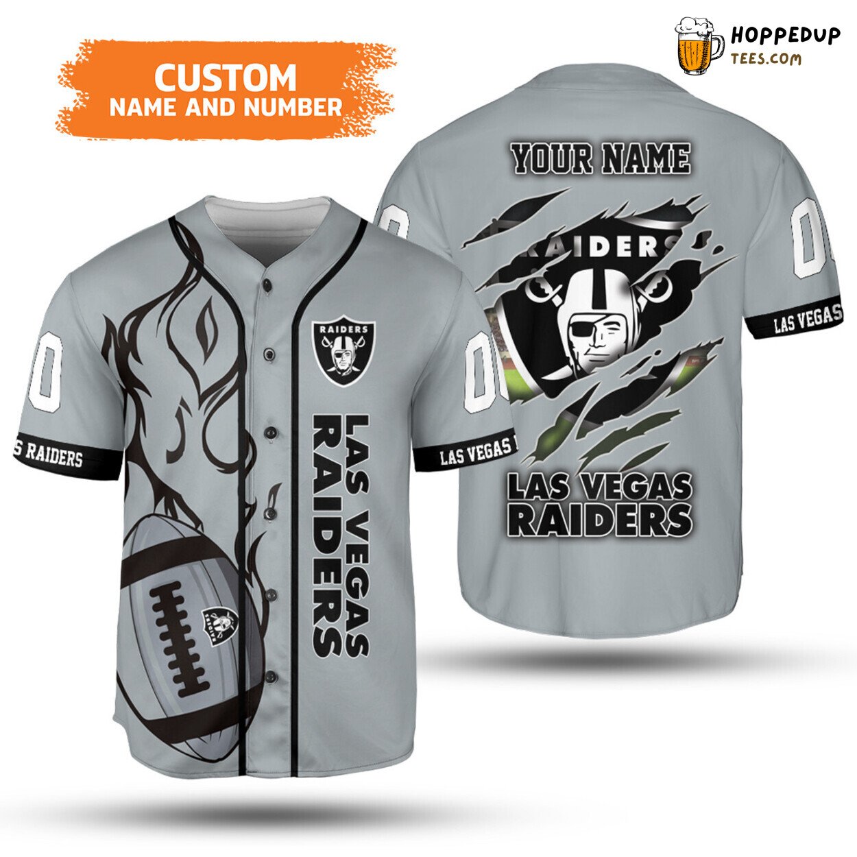 NFL Raiders Las Vegas Silver Edition Baseball Jersey Customized Unisex