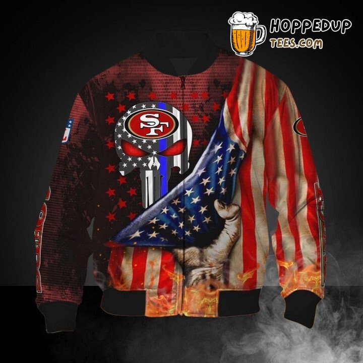 NFL San Francisco 49ers American Flag Bomber Jacket