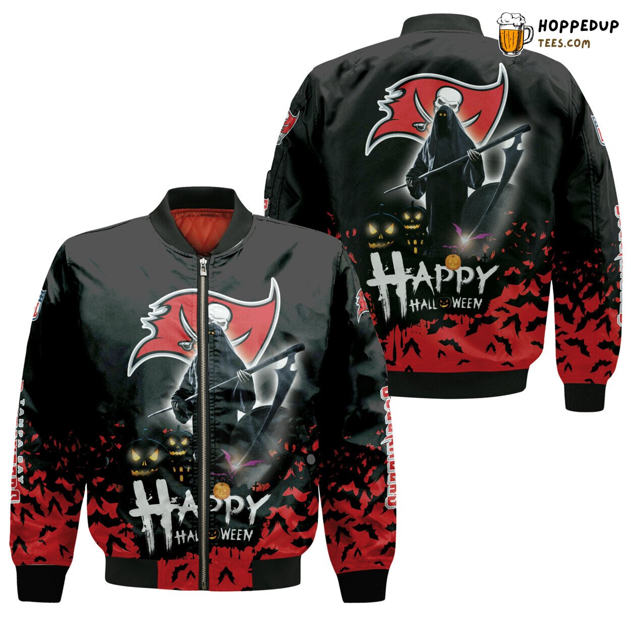 NFL Tampa Bay Buccaneers Black Halloween Bomber Jacket