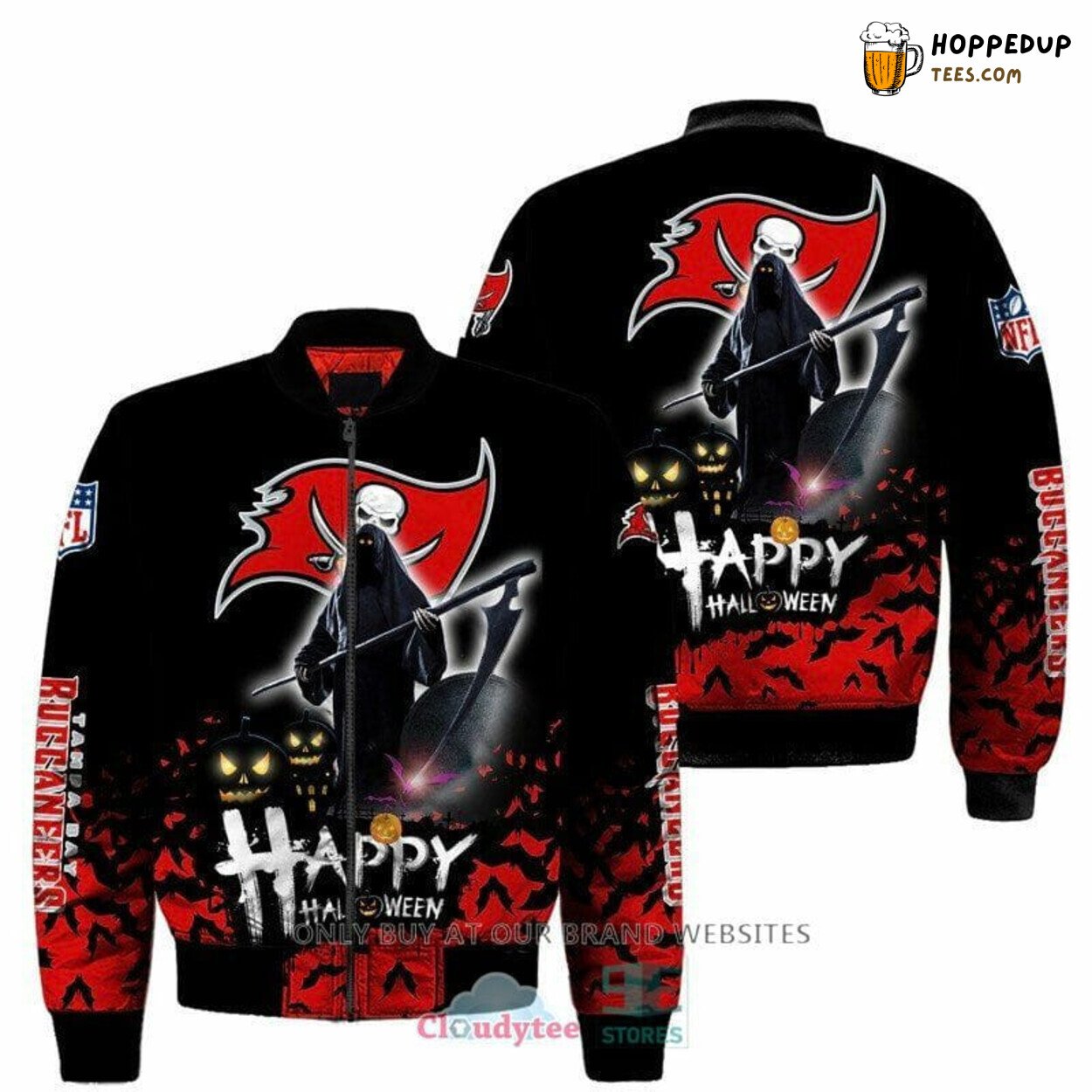 NFL Tampa Bay Buccaneers Black Unique Halloween Bomber Jacket Design