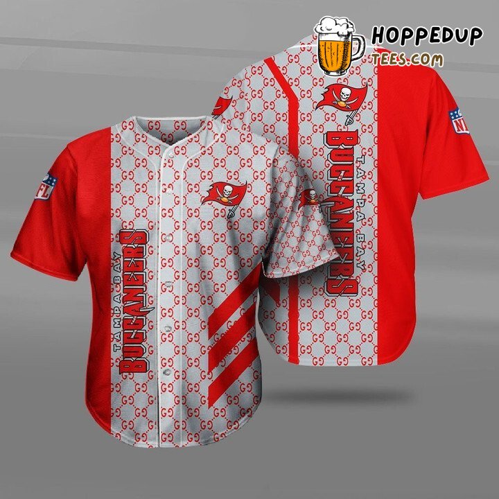 NFL Tampa Bay Buccaneers GC Grey Red Baseball Jersey Unisex Shirt
