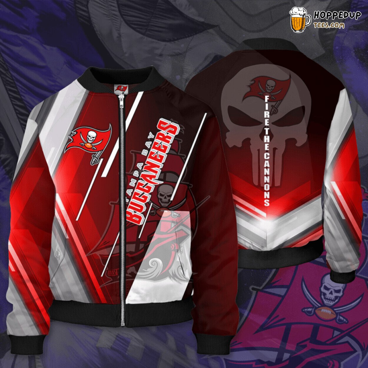 NFL Tampa Bay Buccaneers TBB Authentic Fans Bomber Jacket Design