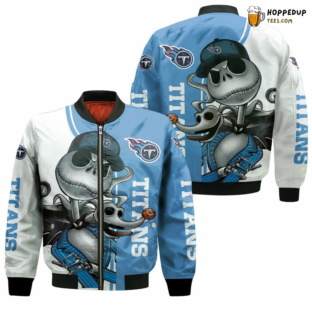 NFL Tennessee Titans Jack Skellington Anh Zero Bomber Jacket