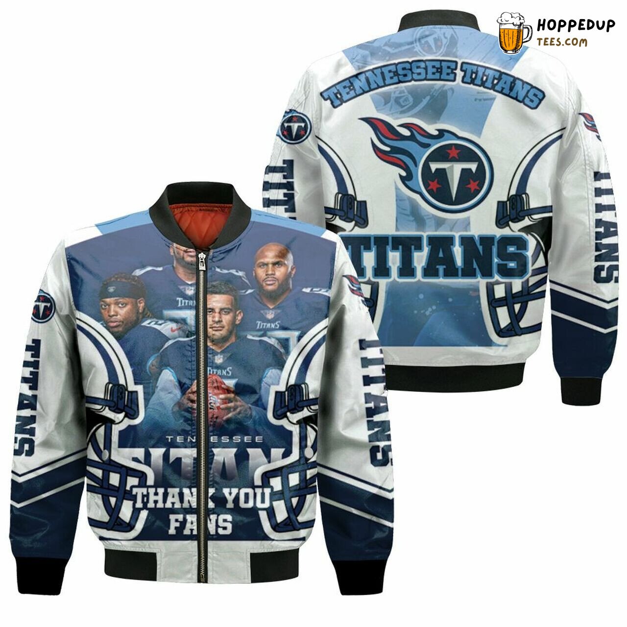 NFL Tennessee Titans Legends Navy and White Commemorative Bomber Jacket
