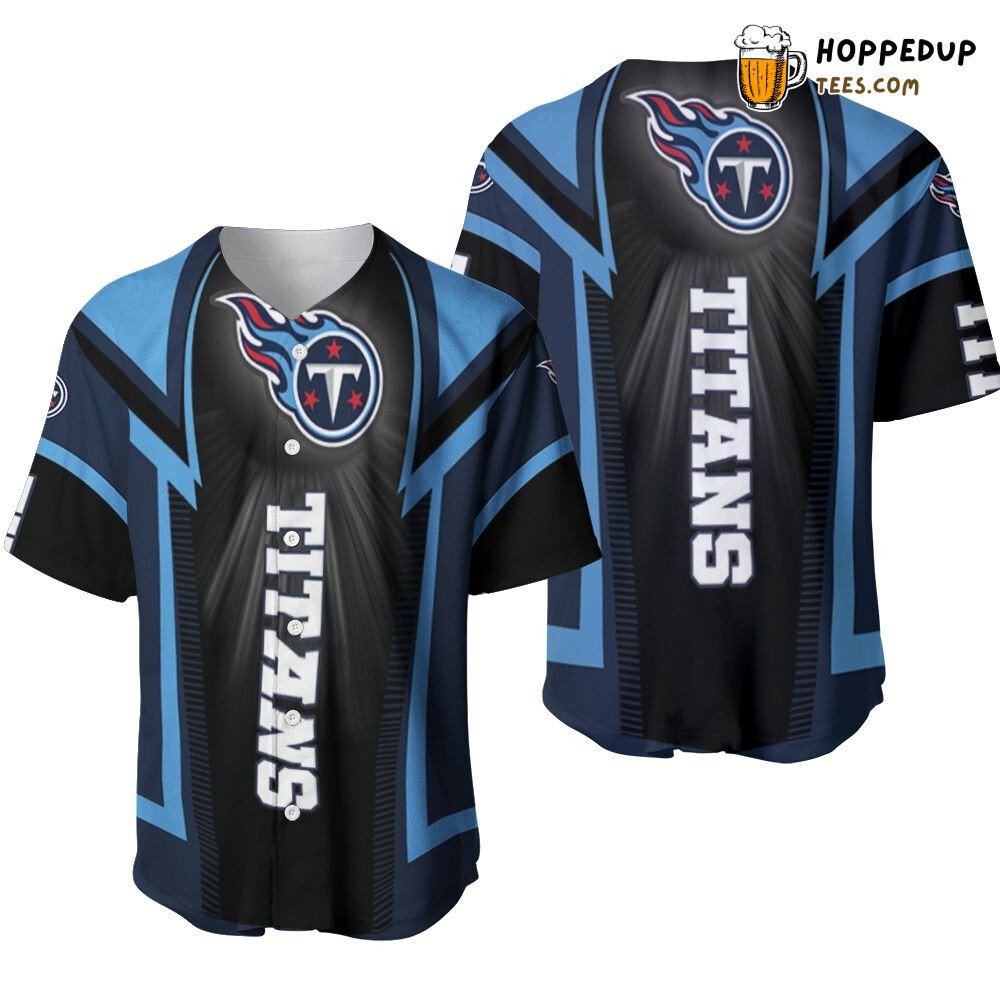 NFL Tennessee Titans Navy Blue Black Baseball Jersey Unisex Shirt