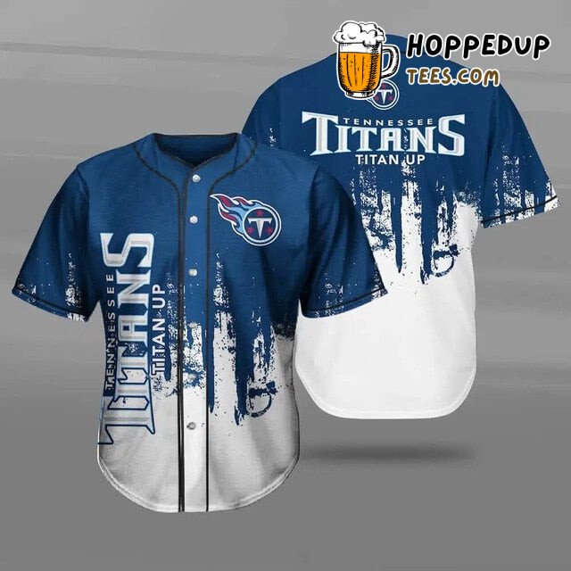 NFL Tennessee Titans White Navy Blue Baseball Jersey Unisex Shirt