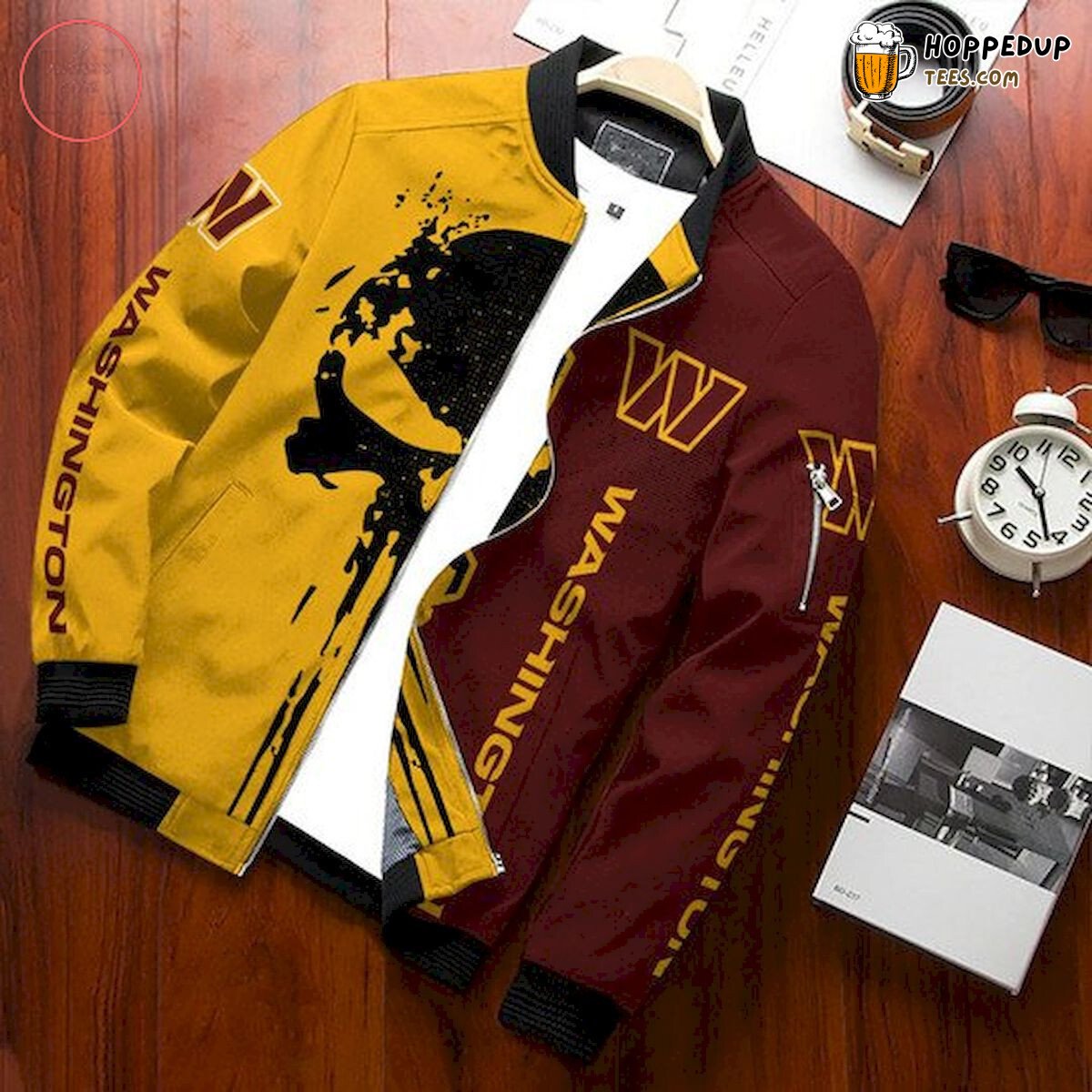NFL Washington Commanders Yellow Brown Limited Bomber Jacket