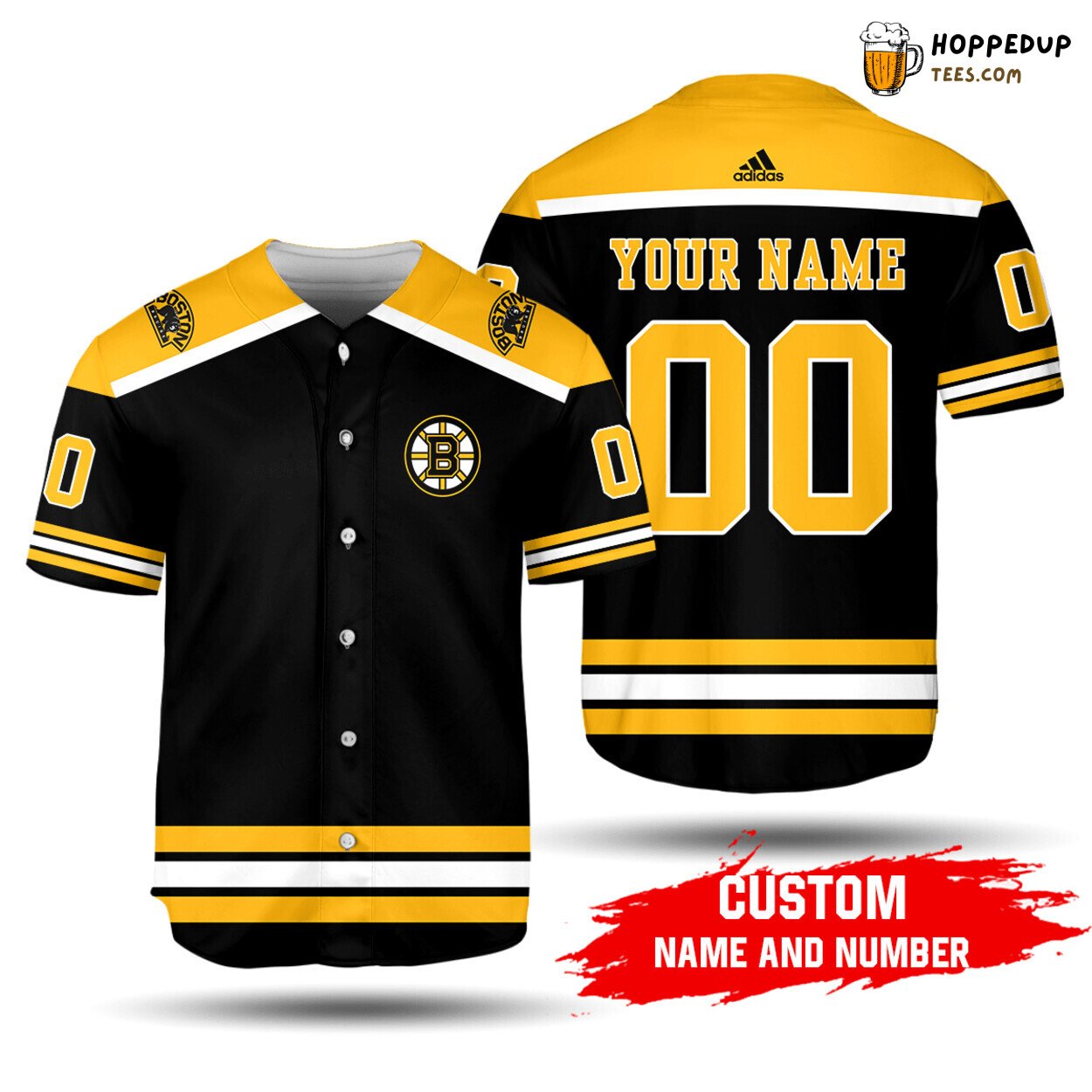 NHL Boston Bruins Custom Name Number Baseball Jersey Unisex Shirt